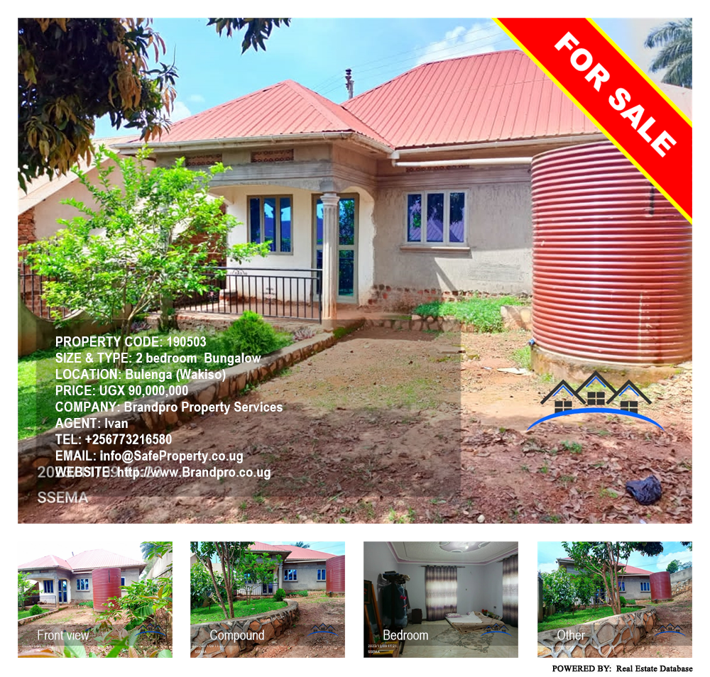 2 bedroom Bungalow  for sale in Bulenga Wakiso Uganda, code: 190503