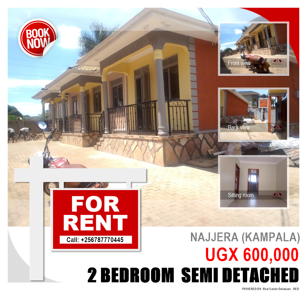 2 bedroom Semi Detached  for rent in Najjera Kampala Uganda, code: 190506