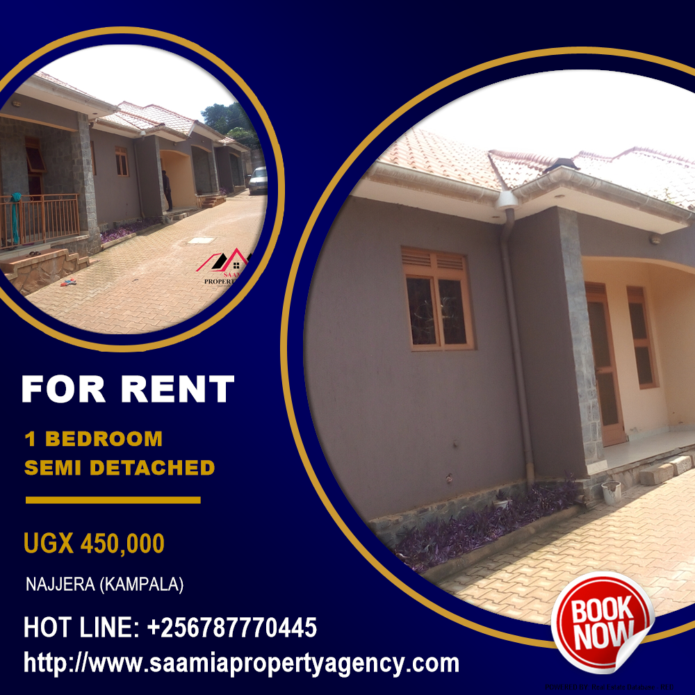 1 bedroom Semi Detached  for rent in Najjera Kampala Uganda, code: 190507