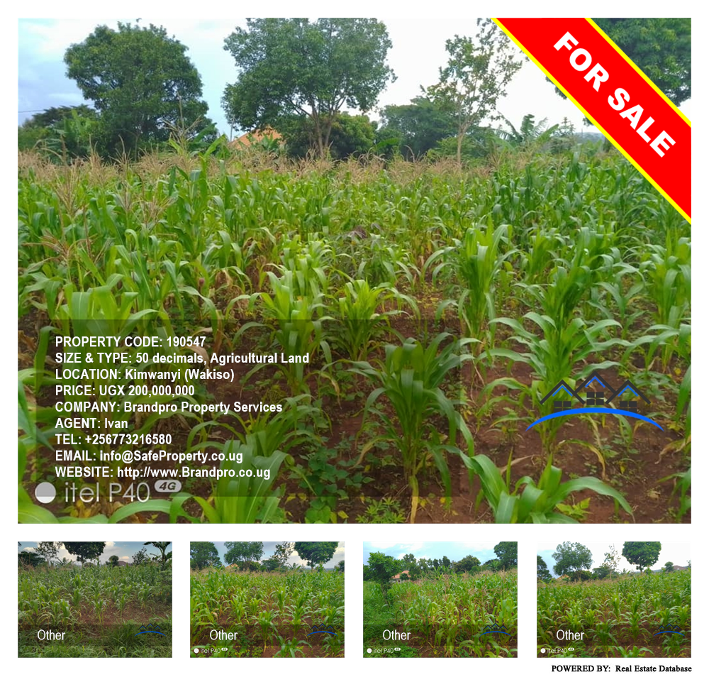 Agricultural Land  for sale in Kimwanyi Wakiso Uganda, code: 190547