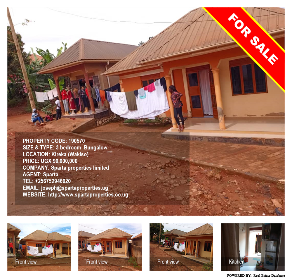 3 bedroom Bungalow  for sale in Kireka Wakiso Uganda, code: 190570