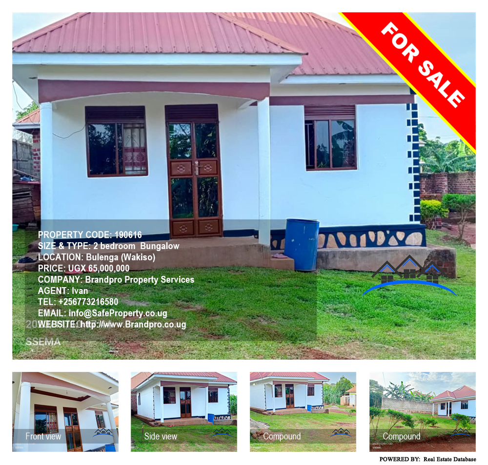 2 bedroom Bungalow  for sale in Bulenga Wakiso Uganda, code: 190616