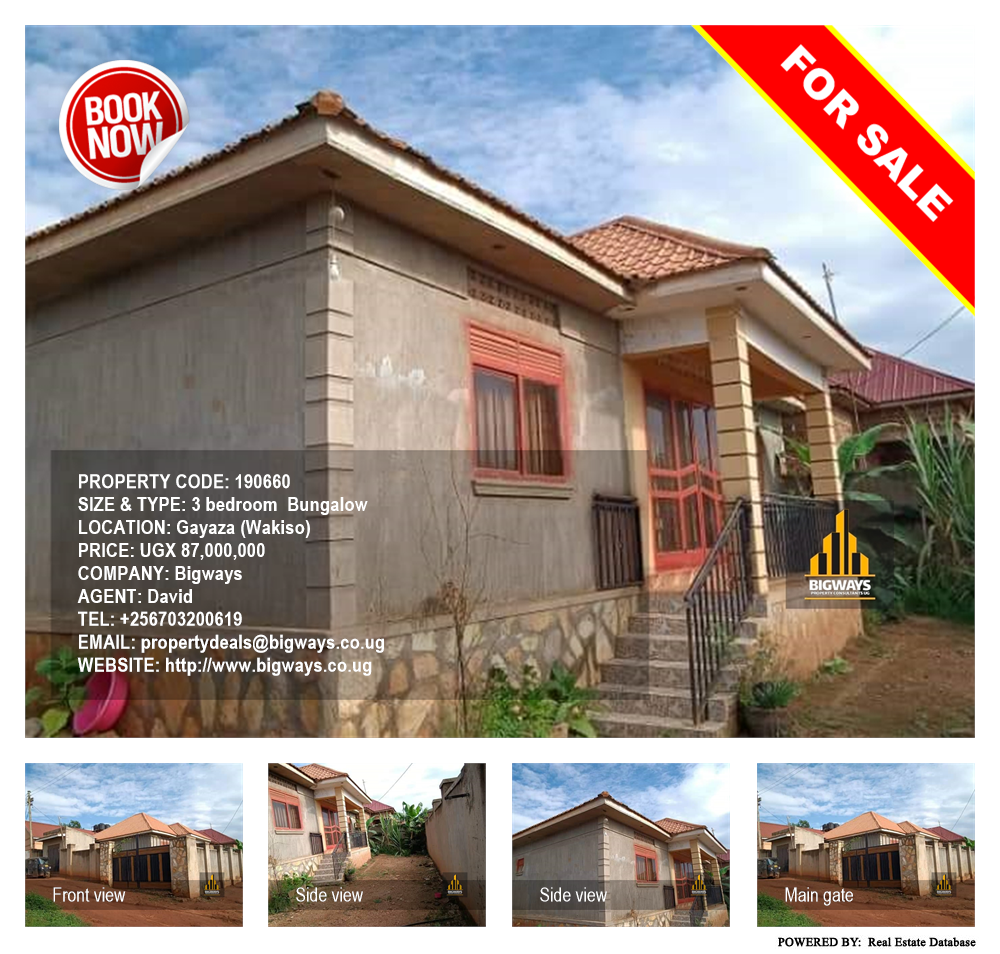 3 bedroom Bungalow  for sale in Gayaza Wakiso Uganda, code: 190660