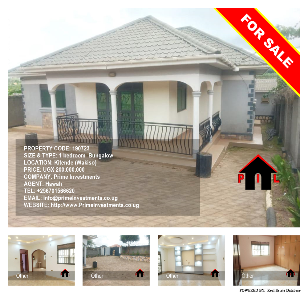 1 bedroom Bungalow  for sale in Kitende Wakiso Uganda, code: 190723