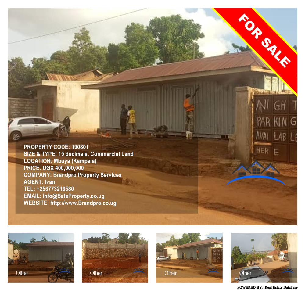 Commercial Land  for sale in Mbuya Kampala Uganda, code: 190801