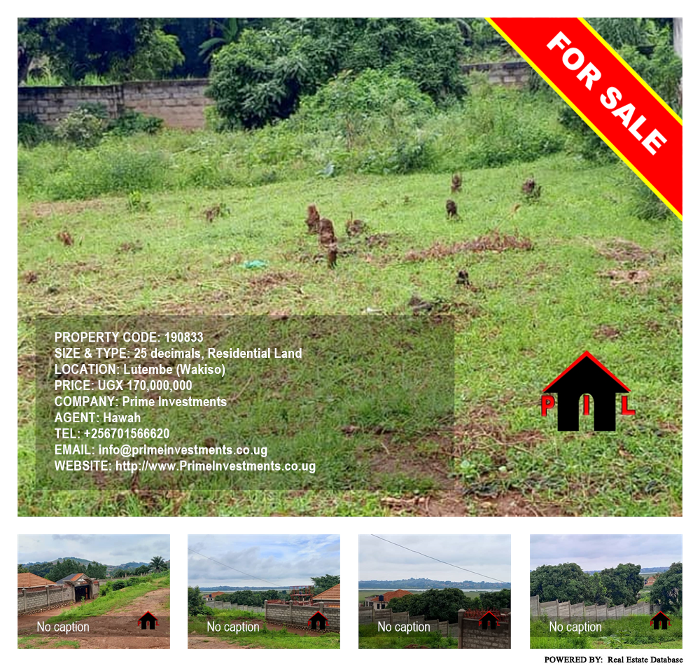 Residential Land  for sale in Lutembe Wakiso Uganda, code: 190833