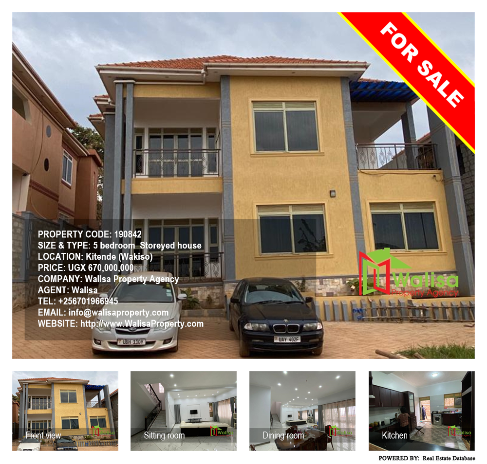 5 bedroom Storeyed house  for sale in Kitende Wakiso Uganda, code: 190842