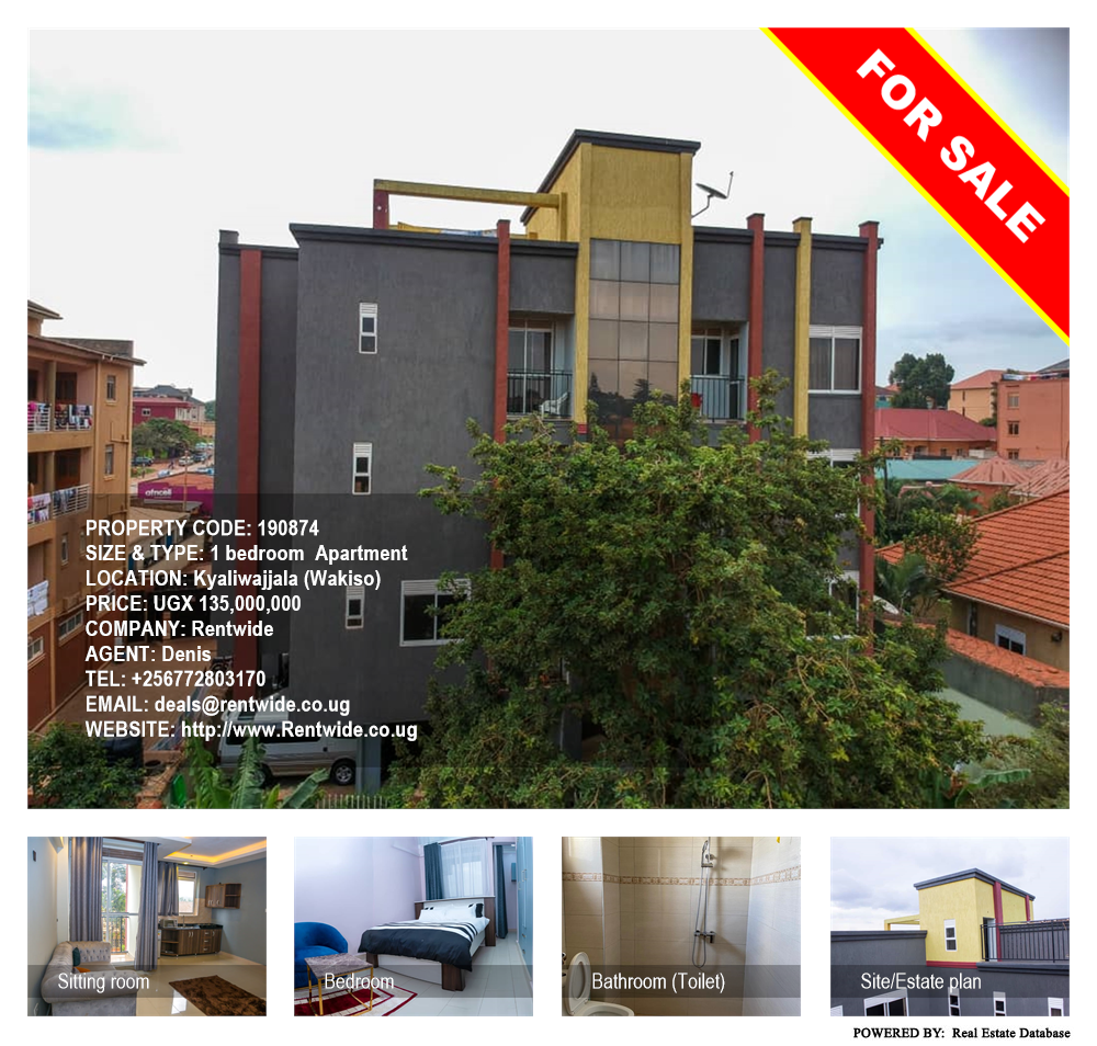 1 bedroom Apartment  for sale in Kyaliwajjala Wakiso Uganda, code: 190874