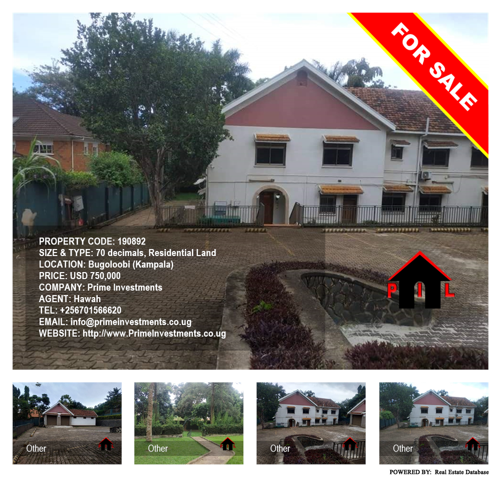 Residential Land  for sale in Bugoloobi Kampala Uganda, code: 190892