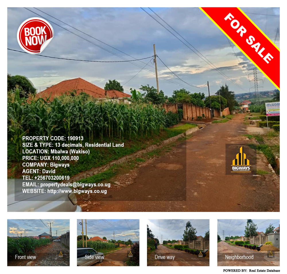 Residential Land  for sale in Mbalwa Wakiso Uganda, code: 190913