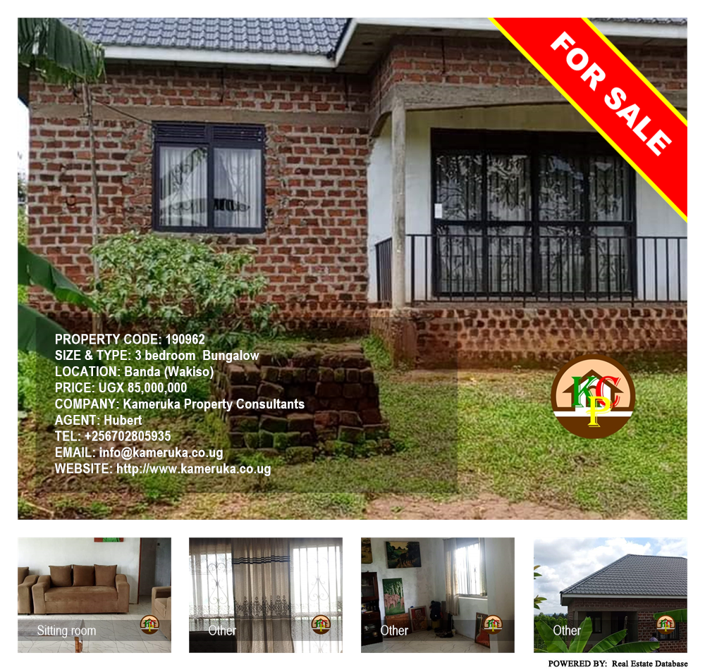 3 bedroom Bungalow  for sale in Banda Wakiso Uganda, code: 190962