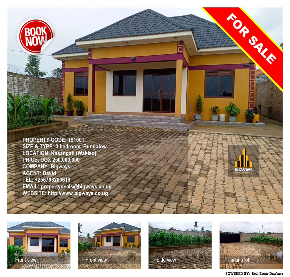 3 bedroom Bungalow  for sale in Kasangati Wakiso Uganda, code: 191001