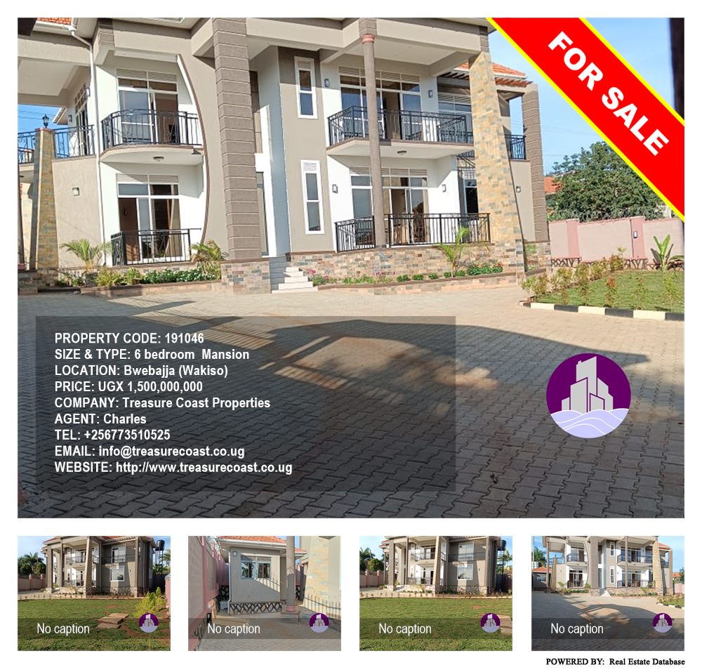 6 bedroom Mansion  for sale in Bwebajja Wakiso Uganda, code: 191046