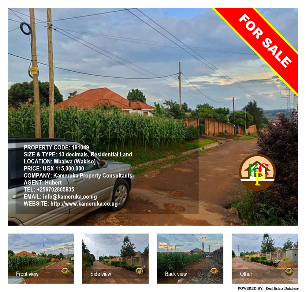 Residential Land  for sale in Mbalwa Wakiso Uganda, code: 191049