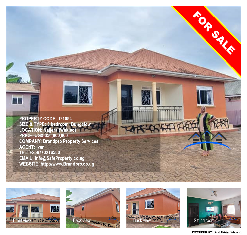 3 bedroom Bungalow  for sale in Najjera Wakiso Uganda, code: 191084