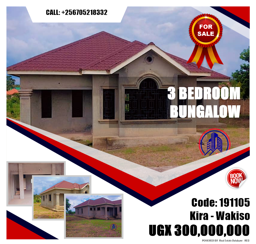 3 bedroom Bungalow  for sale in Kira Wakiso Uganda, code: 191105