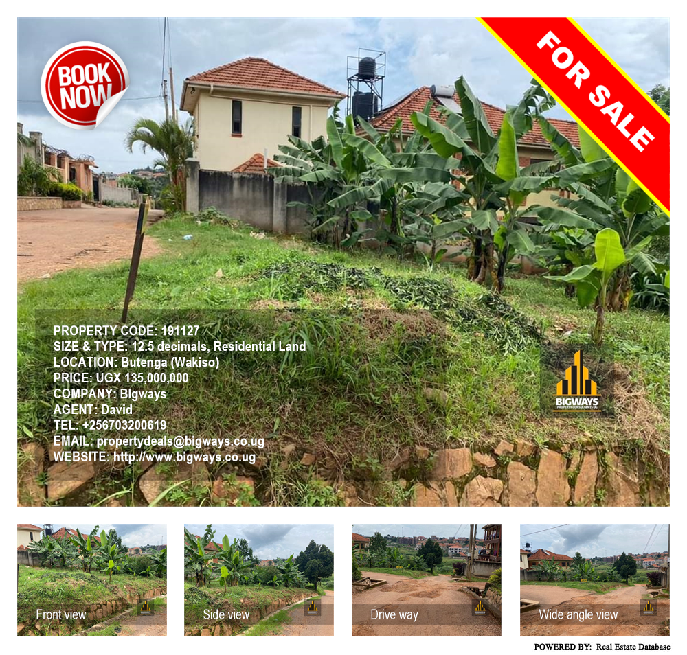 Residential Land  for sale in Butenga Wakiso Uganda, code: 191127