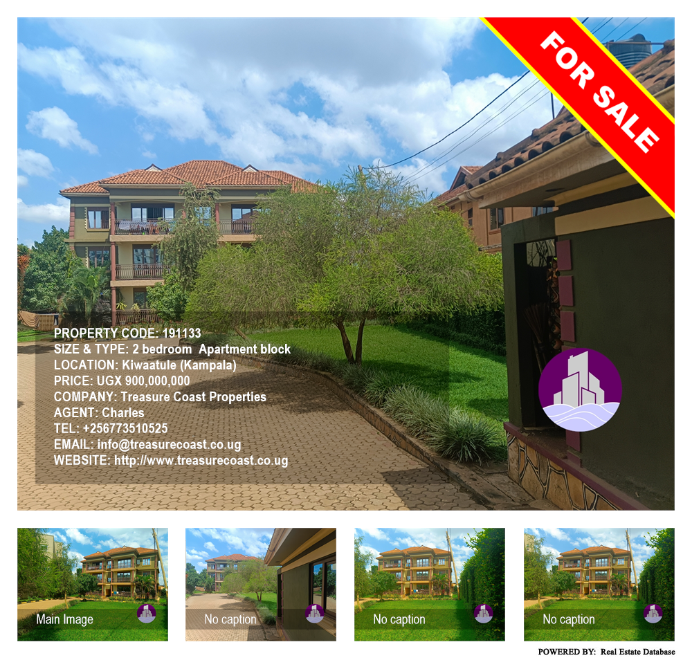 2 bedroom Apartment block  for sale in Kiwaatule Kampala Uganda, code: 191133