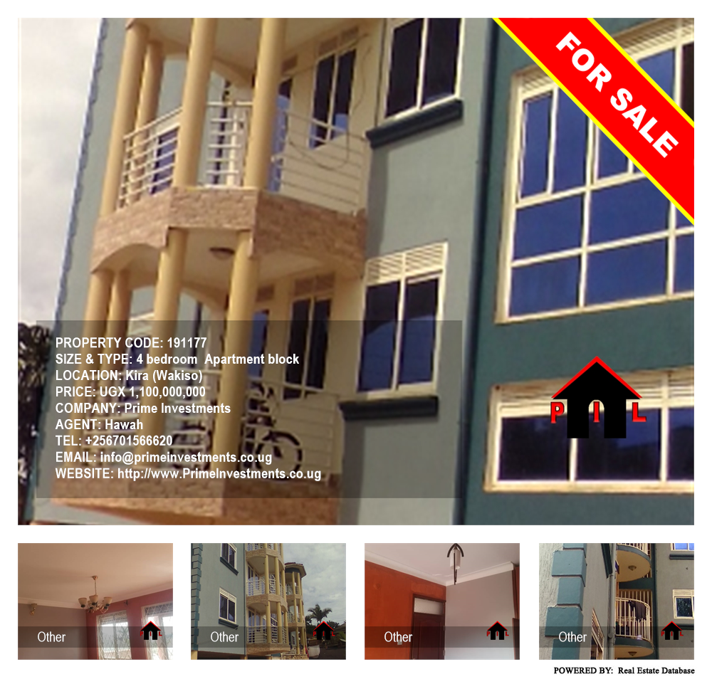 4 bedroom Apartment block  for sale in Kira Wakiso Uganda, code: 191177