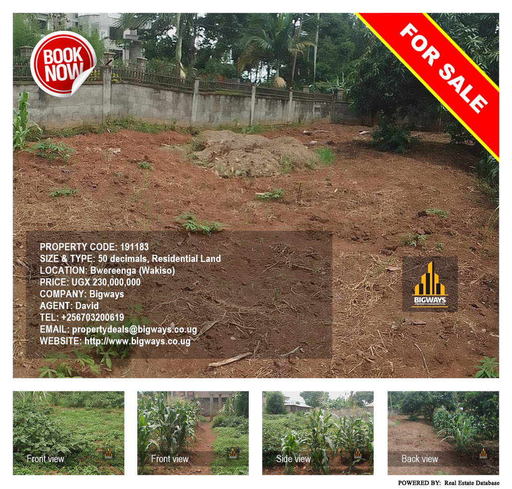 Residential Land  for sale in Bwelenga Wakiso Uganda, code: 191183