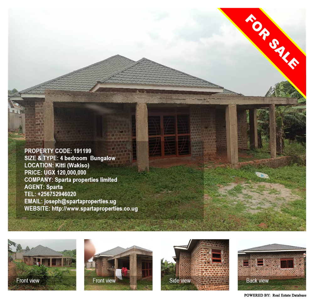 4 bedroom Bungalow  for sale in Kitti Wakiso Uganda, code: 191199