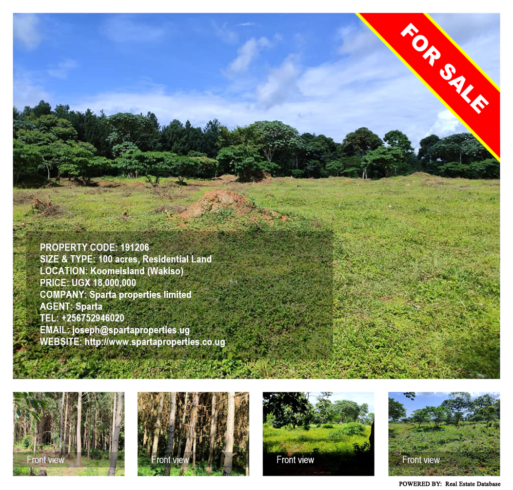 Residential Land  for sale in Koomeisland Wakiso Uganda, code: 191206