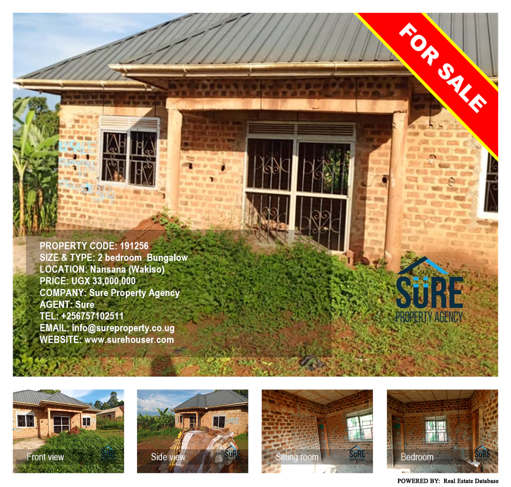 2 bedroom Bungalow  for sale in Nansana Wakiso Uganda, code: 191256