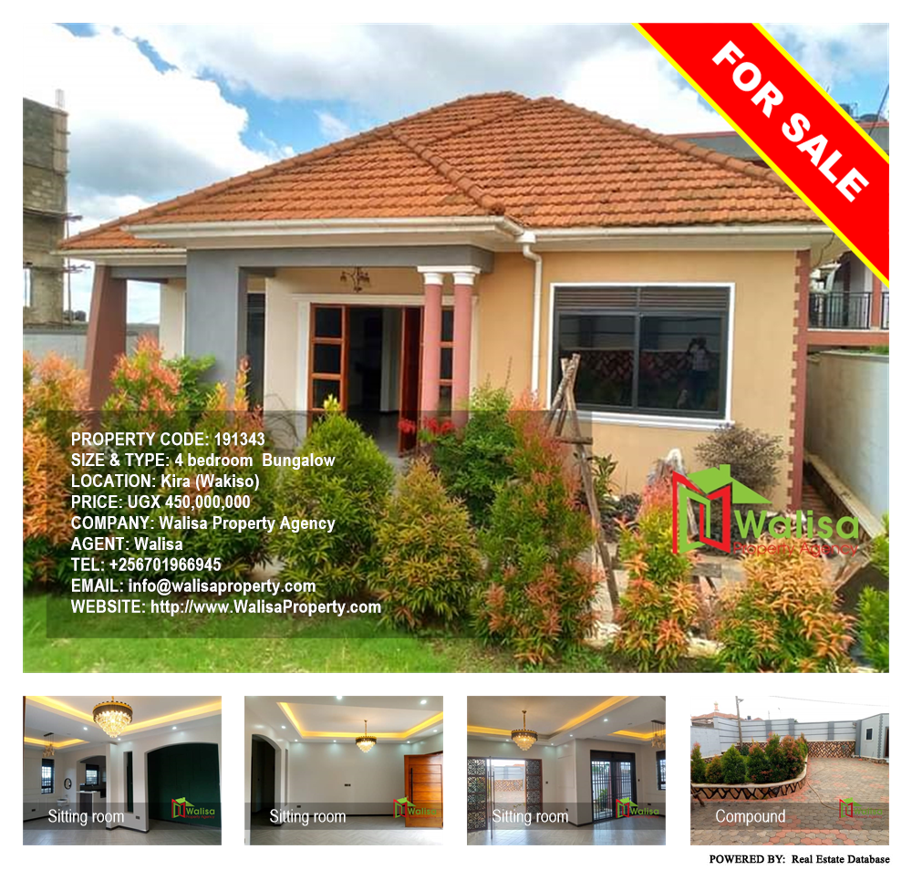 4 bedroom Bungalow  for sale in Kira Wakiso Uganda, code: 191343