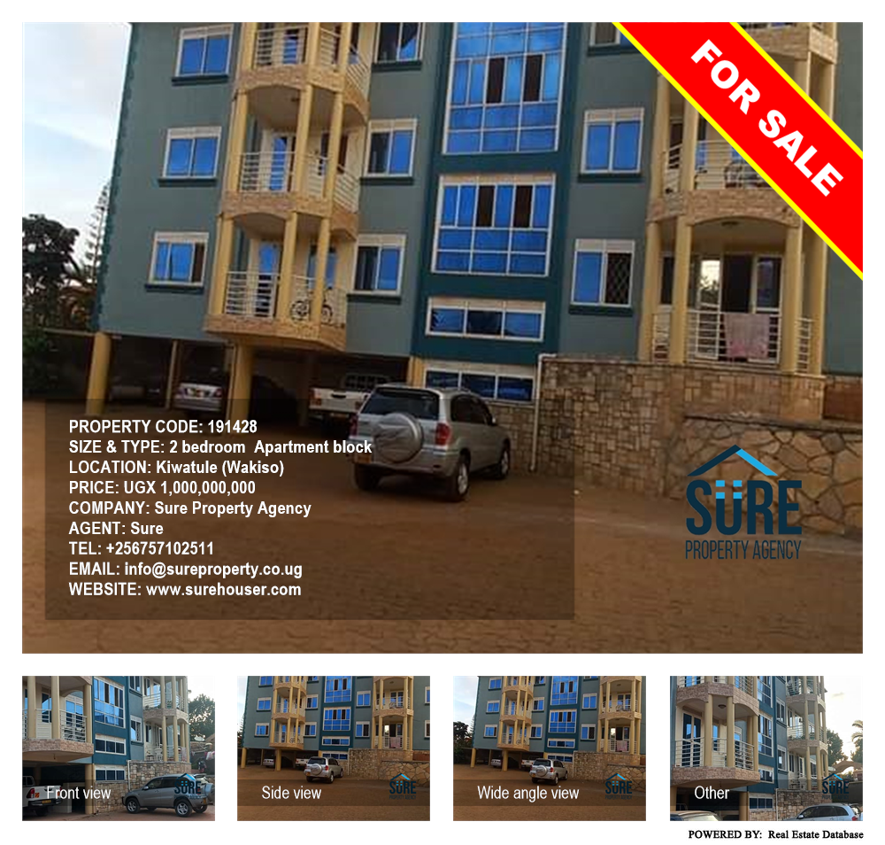 2 bedroom Apartment block  for sale in Kiwaatule Wakiso Uganda, code: 191428