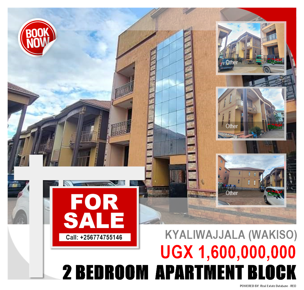 2 bedroom Apartment block  for sale in Kyaliwajjala Wakiso Uganda, code: 191441