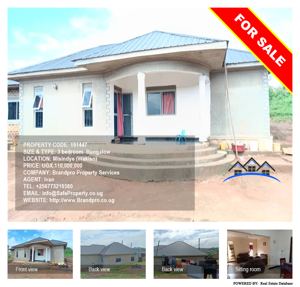 3 bedroom Bungalow  for sale in Misindye Wakiso Uganda, code: 191447