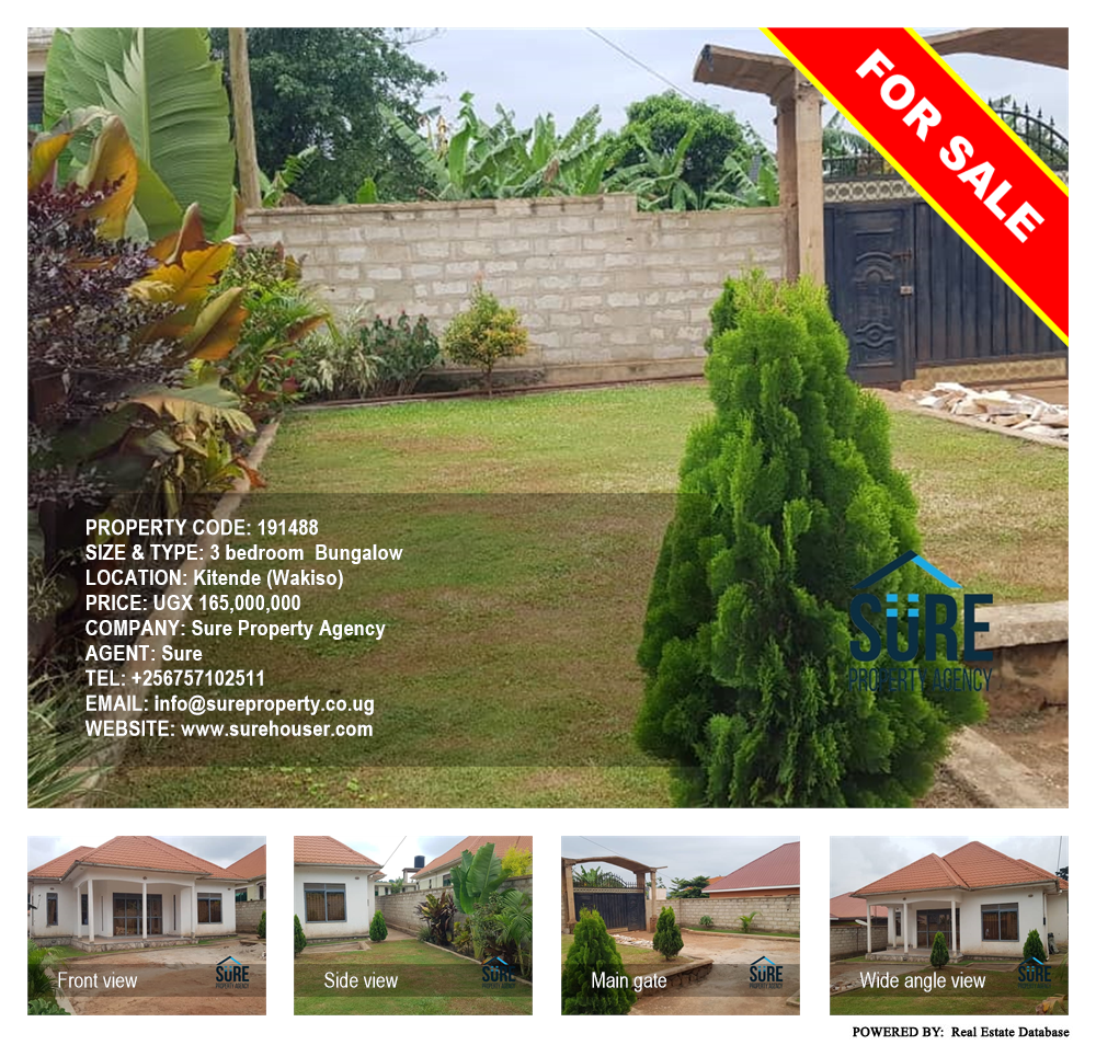 3 bedroom Bungalow  for sale in Kitende Wakiso Uganda, code: 191488