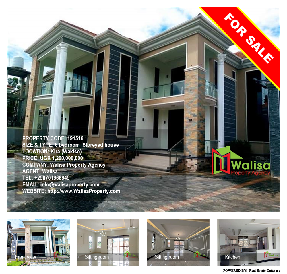 6 bedroom Storeyed house  for sale in Kira Wakiso Uganda, code: 191516