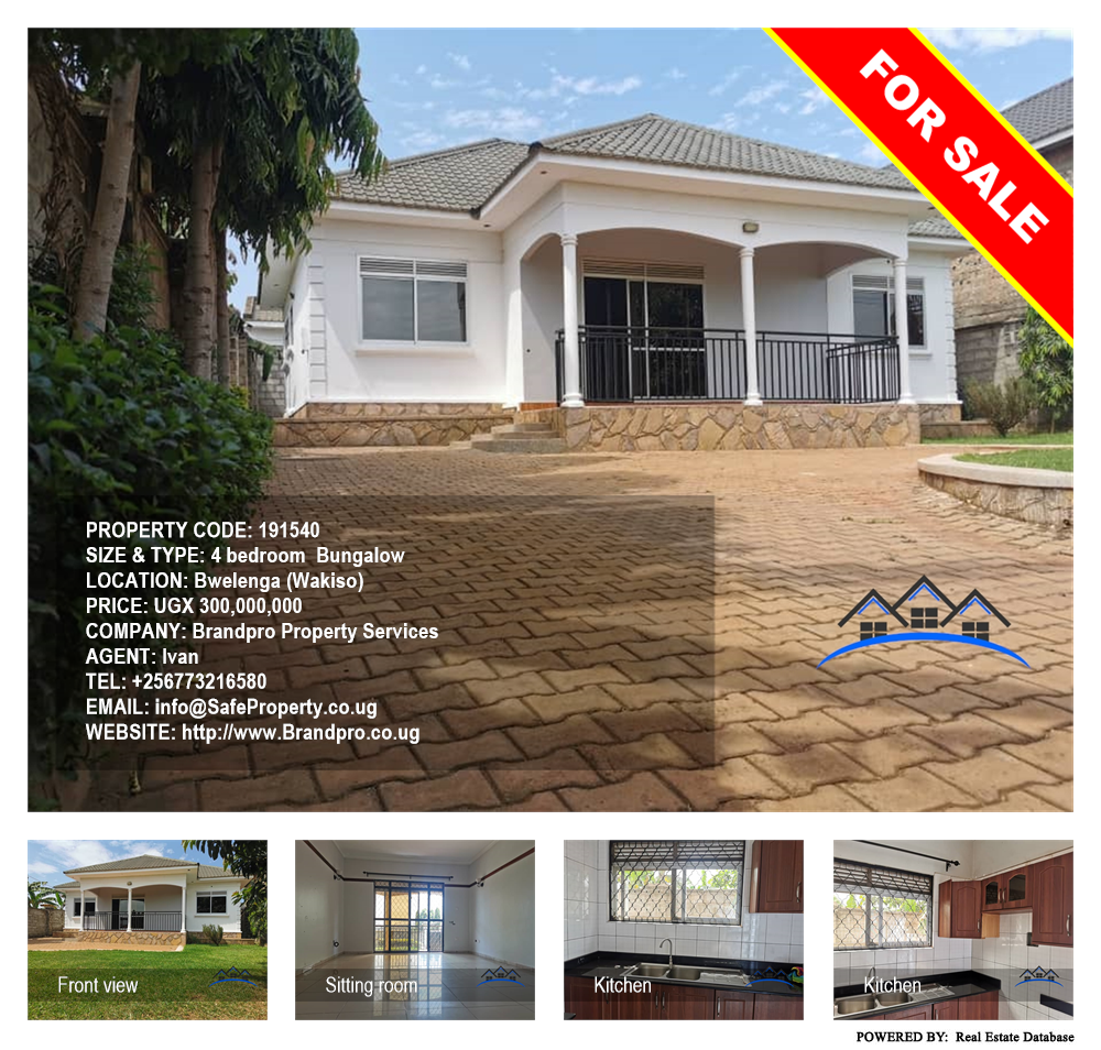 4 bedroom Bungalow  for sale in Bwelenga Wakiso Uganda, code: 191540