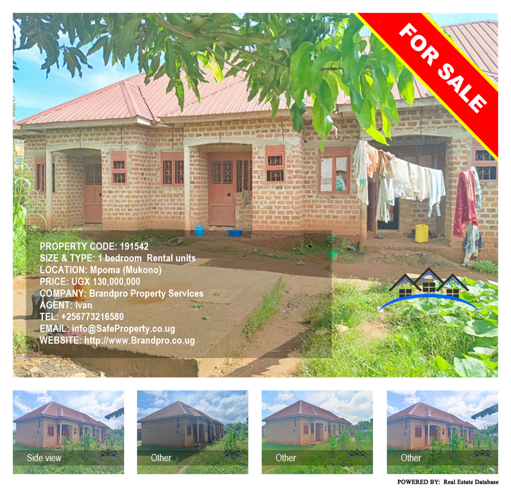 1 bedroom Rental units  for sale in Mpoma Mukono Uganda, code: 191542