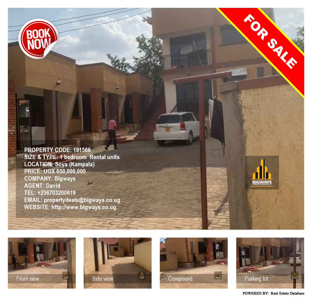 1 bedroom Rental units  for sale in Soya Kampala Uganda, code: 191566