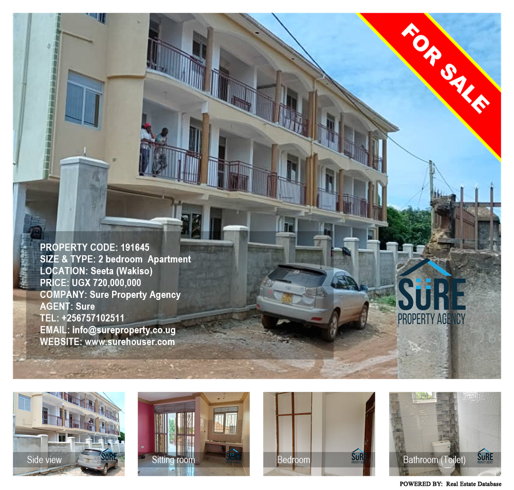 2 bedroom Apartment  for sale in Seeta Wakiso Uganda, code: 191645