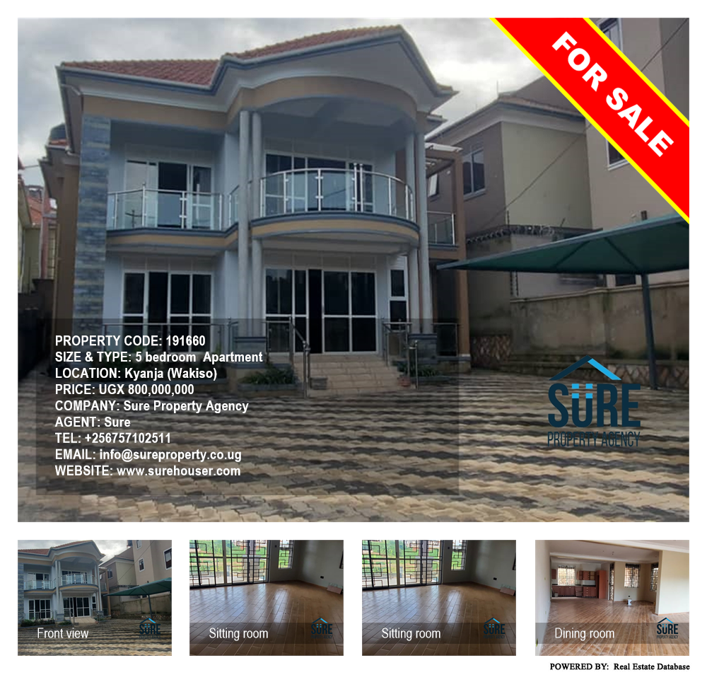 5 bedroom Apartment  for sale in Kyanja Wakiso Uganda, code: 191660