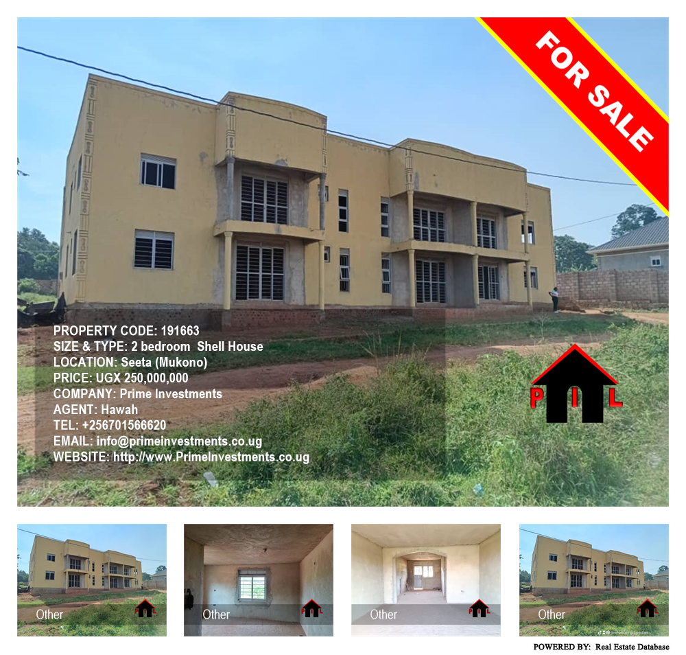 2 bedroom Shell House  for sale in Seeta Mukono Uganda, code: 191663