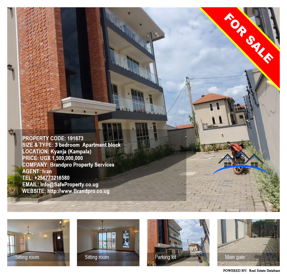 3 bedroom Apartment block  for sale in Kyanja Kampala Uganda, code: 191673