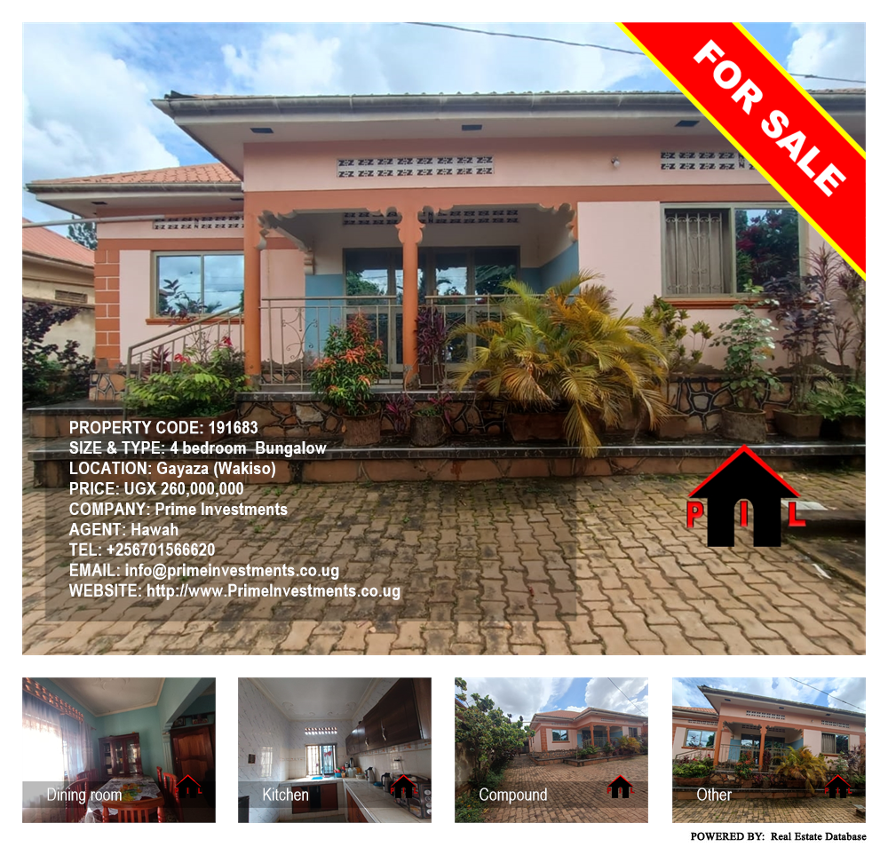 4 bedroom Bungalow  for sale in Gayaza Wakiso Uganda, code: 191683