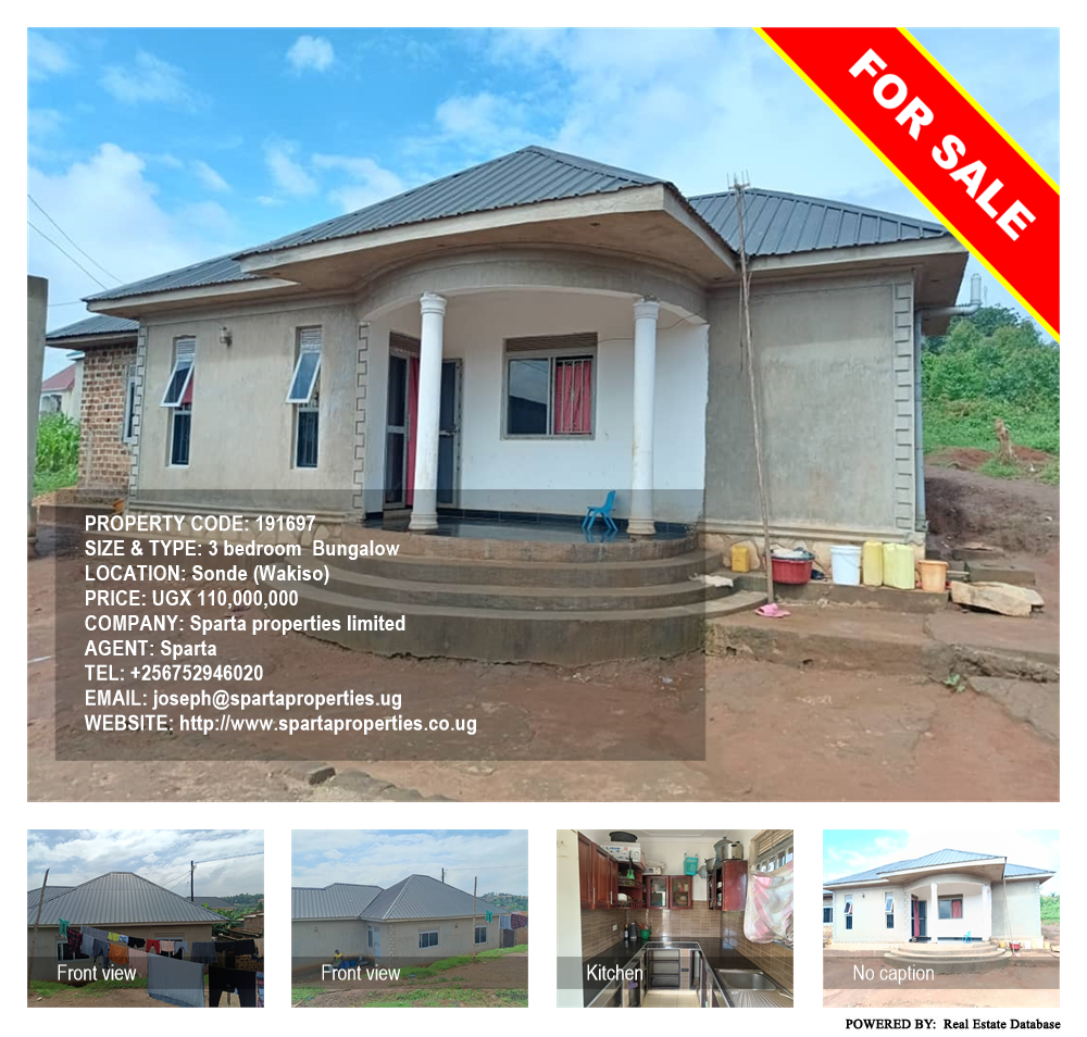 3 bedroom Bungalow  for sale in Sonde Wakiso Uganda, code: 191697