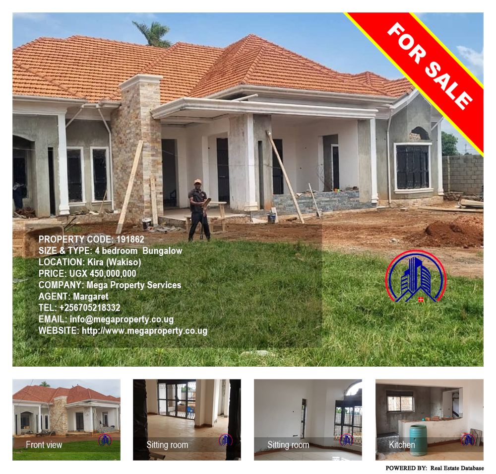 4 bedroom Bungalow  for sale in Kira Wakiso Uganda, code: 191862