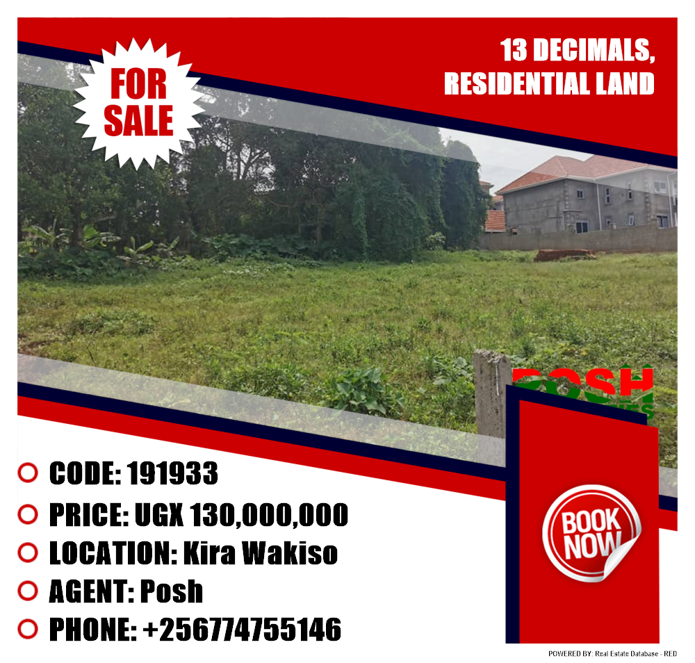 Residential Land  for sale in Kira Wakiso Uganda, code: 191933