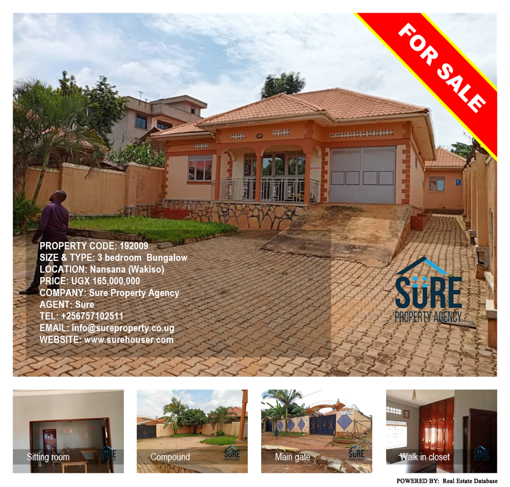 3 bedroom Bungalow  for sale in Nansana Wakiso Uganda, code: 192009