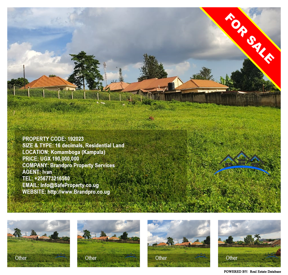 Residential Land  for sale in Komamboga Kampala Uganda, code: 192023