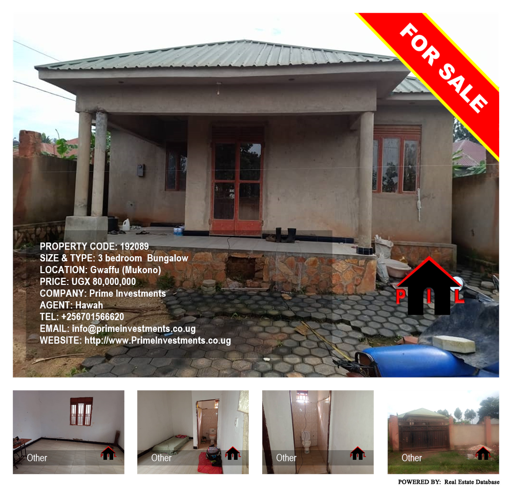 3 bedroom Bungalow  for sale in Gwaffu Mukono Uganda, code: 192089