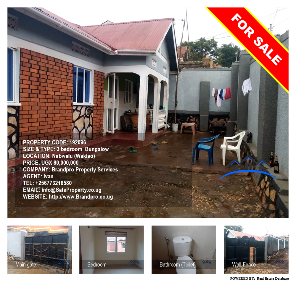 3 bedroom Bungalow  for sale in Nabwelu Wakiso Uganda, code: 192096