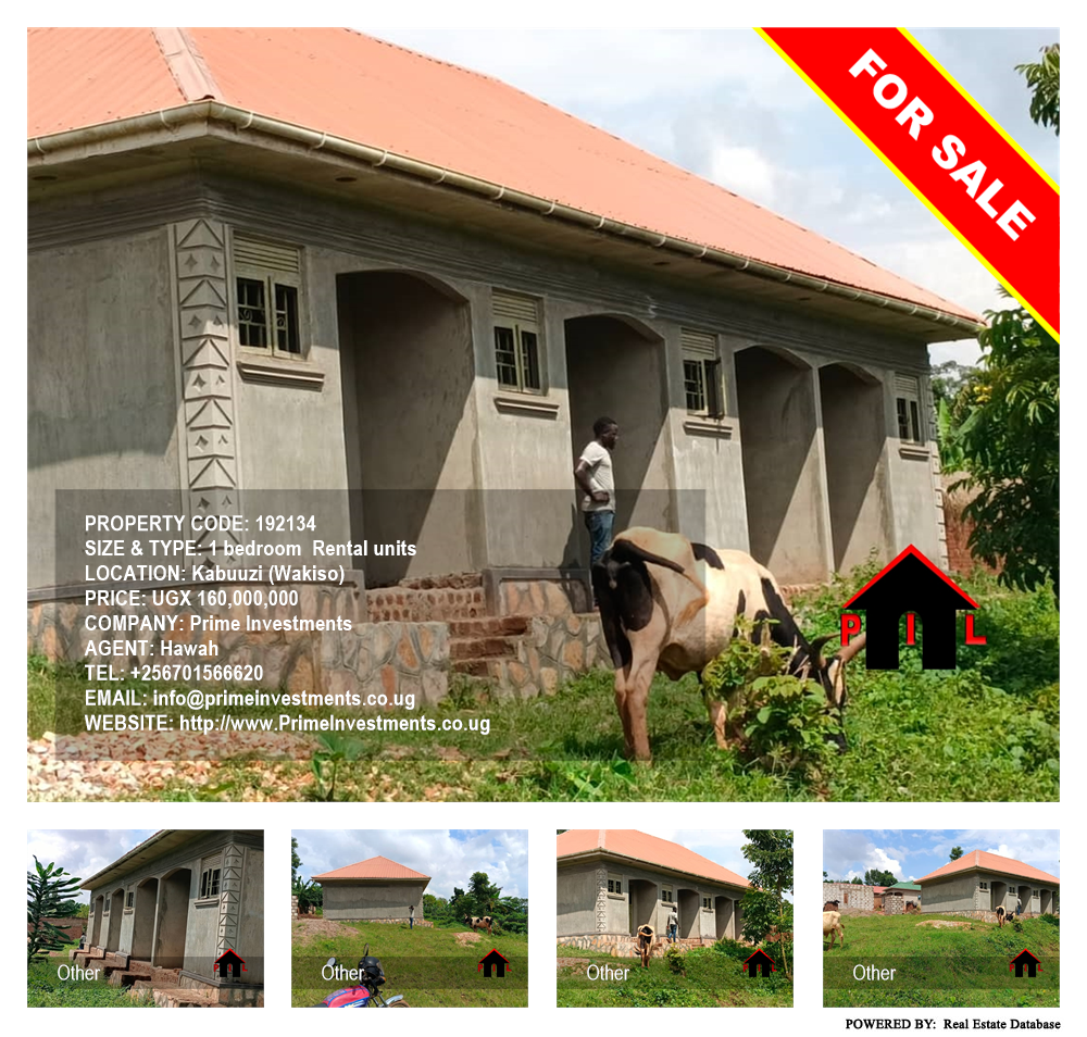 1 bedroom Rental units  for sale in Kabuuzi Wakiso Uganda, code: 192134