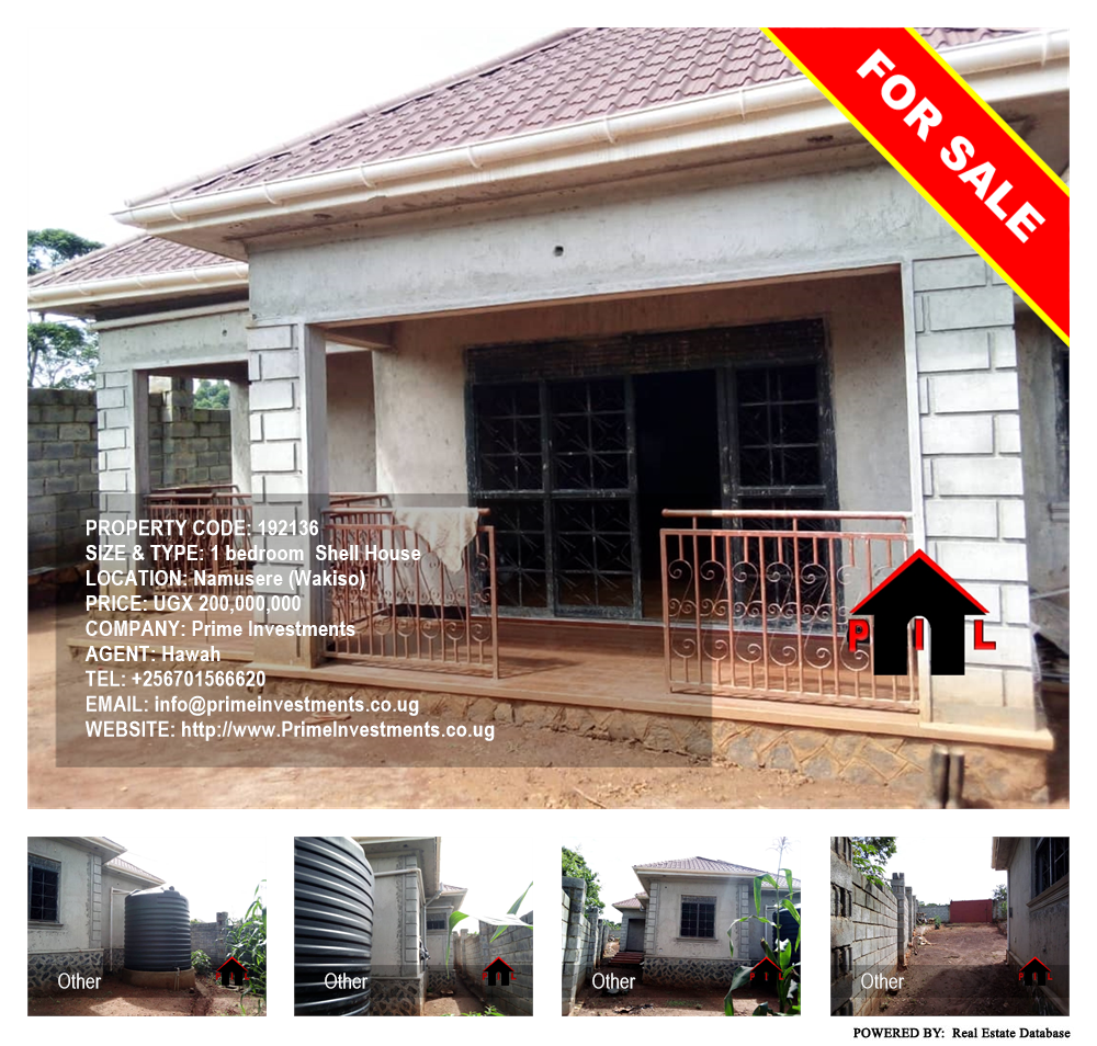 1 bedroom Shell House  for sale in Namusere Wakiso Uganda, code: 192136